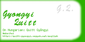gyongyi quitt business card